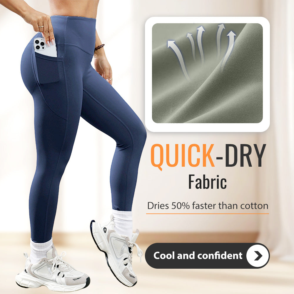 📢50%  OFF !! ⏰Quick-Dry High-Stretch Yoga Leggings