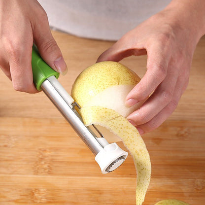🥳2026 HOT SALE🥳💞50K+ SOLD!🔪🛒 BOGO + 50% OFF! The 2-in-1 Kitchen Hero: Core & Peel with a Twist. Stainless Steel Fruit Tool! 🍎⏱️