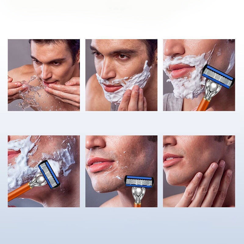 🪒 Multi-Blade Razor Handle & Refill Set