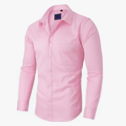 💎 50% OFF! 💎 Solid-Color Long-Sleeve Shirt – Wrinkle-Resistant, Breathable Cotton Blend & Professional Fit for Work or Casual Wear 👔✨