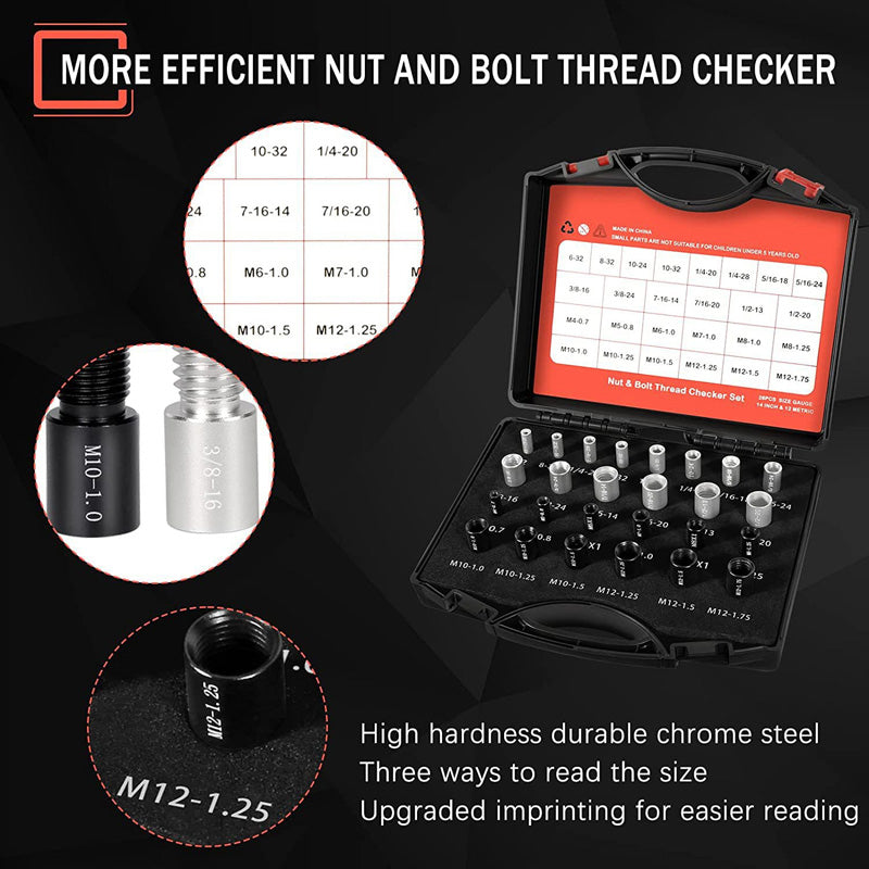 💐50% OFF ! Pro Thread Gauge Kit – Precise Inspection of Fasteners ⚙️🔍【Exceptional Price】