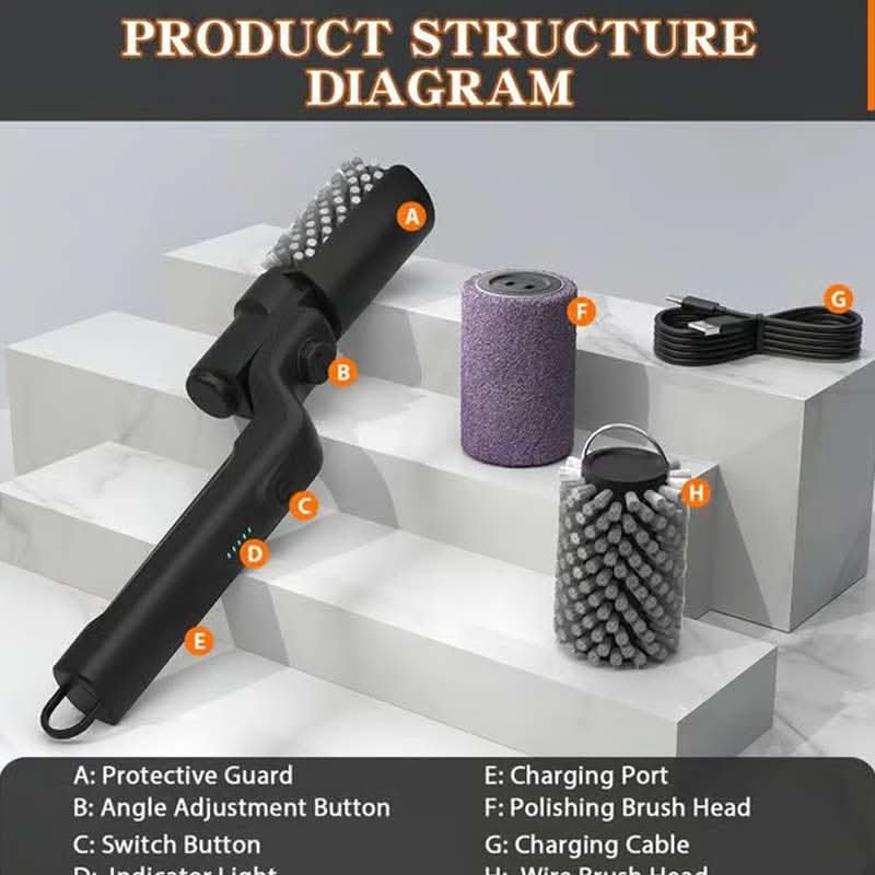 🔥50% OFF NOW! 🍖 Cordless Electric BBQ Brush Cleaner – Deep Cleaning, Long Handle & Rechargeable 🔋