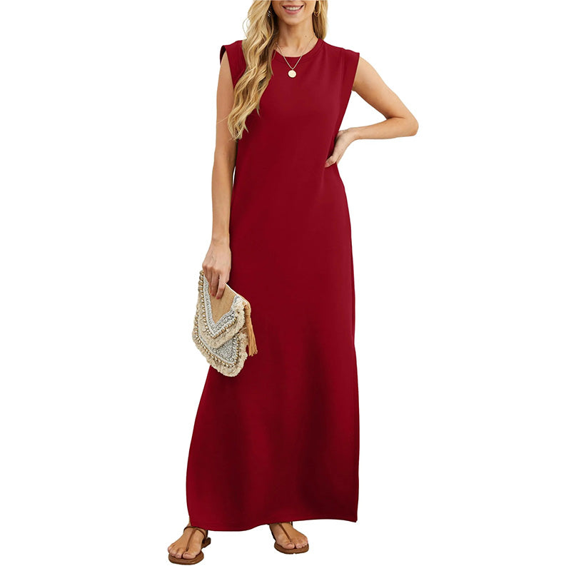 🔥BUY 2 FREE SHIPPING🚢Women's Wrinkle-Free Casual Dress with Split Hem