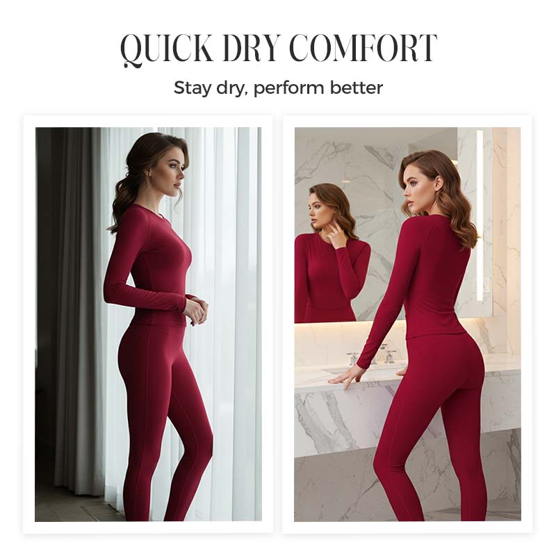Women's Quick-Dry Top & Pants Workout Set