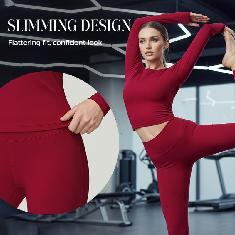 Women's Quick-Dry Top & Pants Workout Set