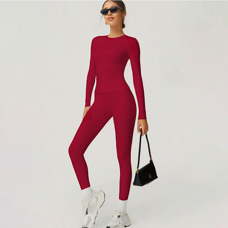 Women's Quick-Dry Top & Pants Workout Set