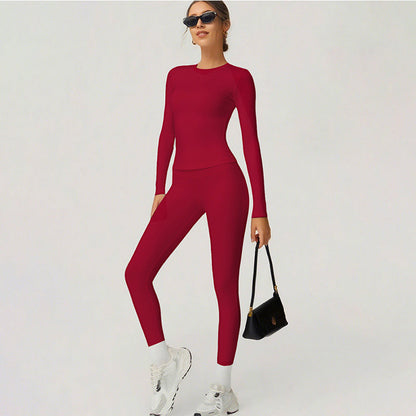 Women's Quick-Dry Top & Pants Workout Set