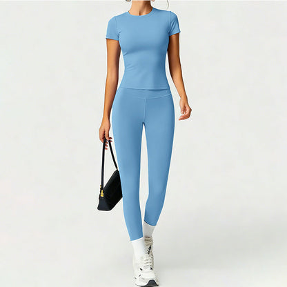 Women's Quick-Dry Top & Pants Workout Set