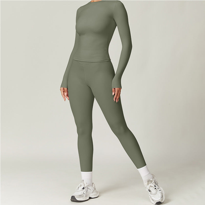 Women's Quick-Dry Top & Pants Workout Set