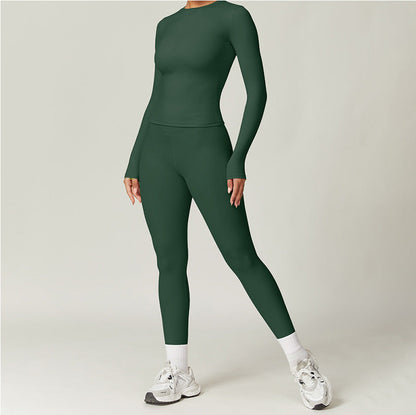 Women's Quick-Dry Top & Pants Workout Set