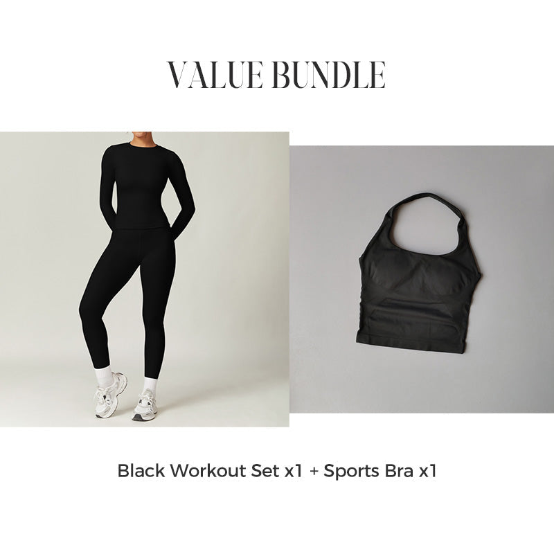 Women's Quick-Dry Top & Pants Workout Set