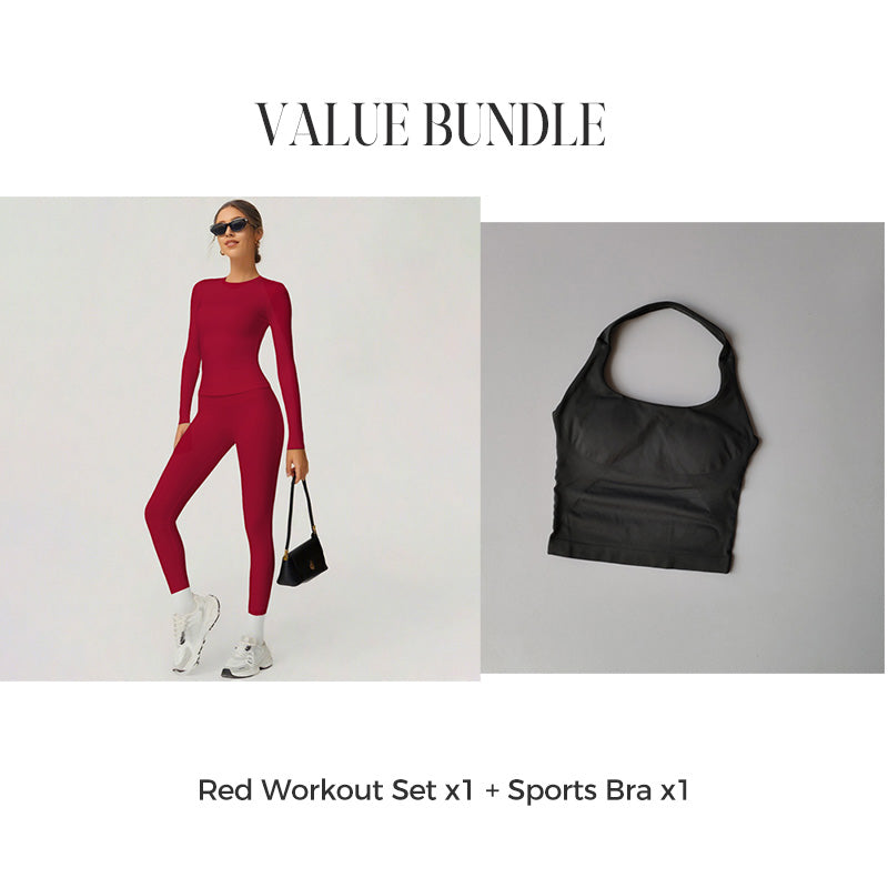 Women's Quick-Dry Top & Pants Workout Set