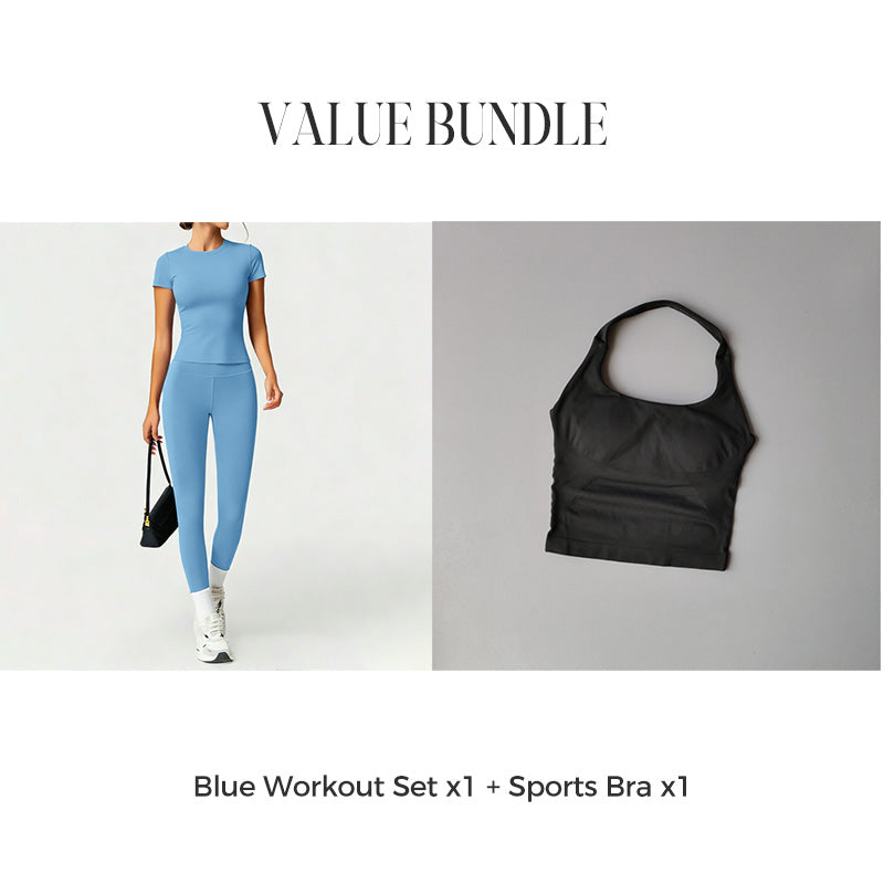 Women's Quick-Dry Top & Pants Workout Set