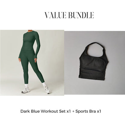 Women's Quick-Dry Top & Pants Workout Set