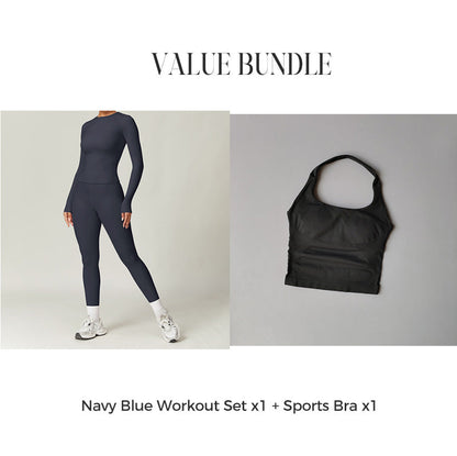Women's Quick-Dry Top & Pants Workout Set