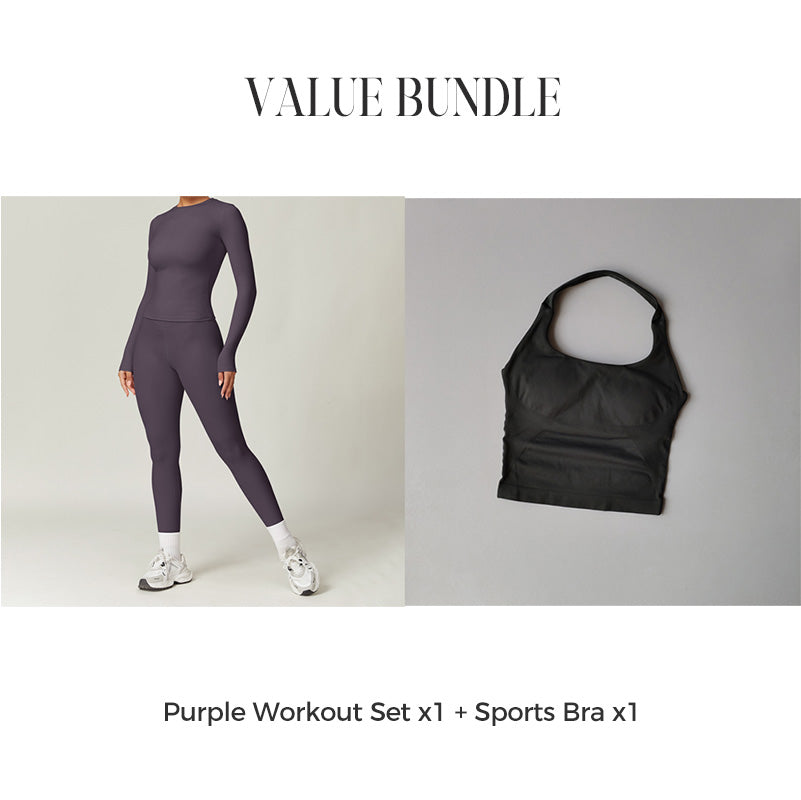 Women's Quick-Dry Top & Pants Workout Set