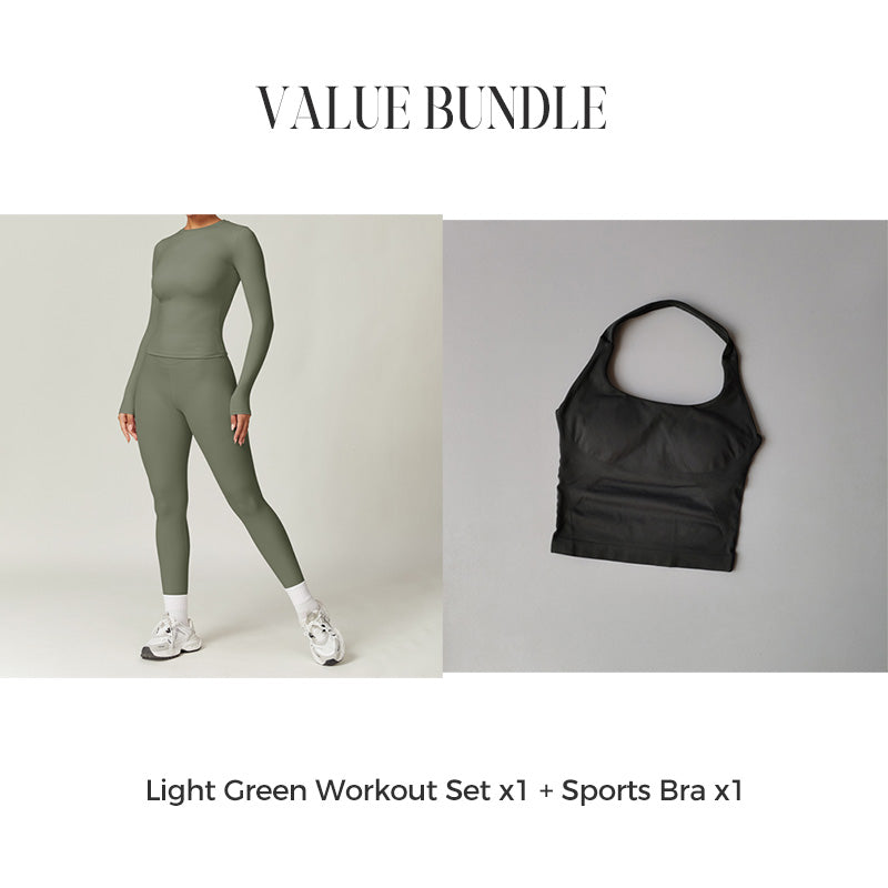 Women's Quick-Dry Top & Pants Workout Set