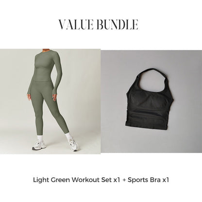 Women's Quick-Dry Top & Pants Workout Set