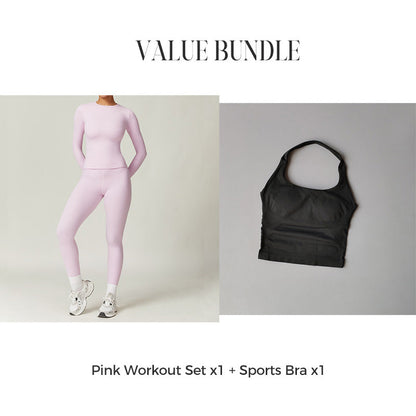 Women's Quick-Dry Top & Pants Workout Set