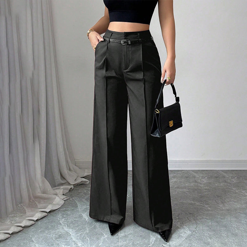 ⏳Limited-time 50% off⏰Women‘s Wide-Leg Trousers with Belt🎗️👖