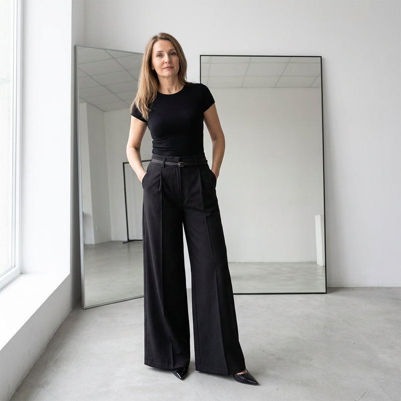 ⏳Limited-time 50% off⏰Women‘s Wide-Leg Trousers with Belt🎗️👖