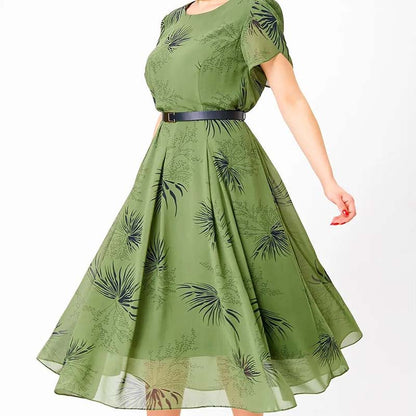 ✨ Women’s A-Line Midi Dress with Belt – Flattering Fit, Elegant & Comfortable for Any Occasion 👗💖
