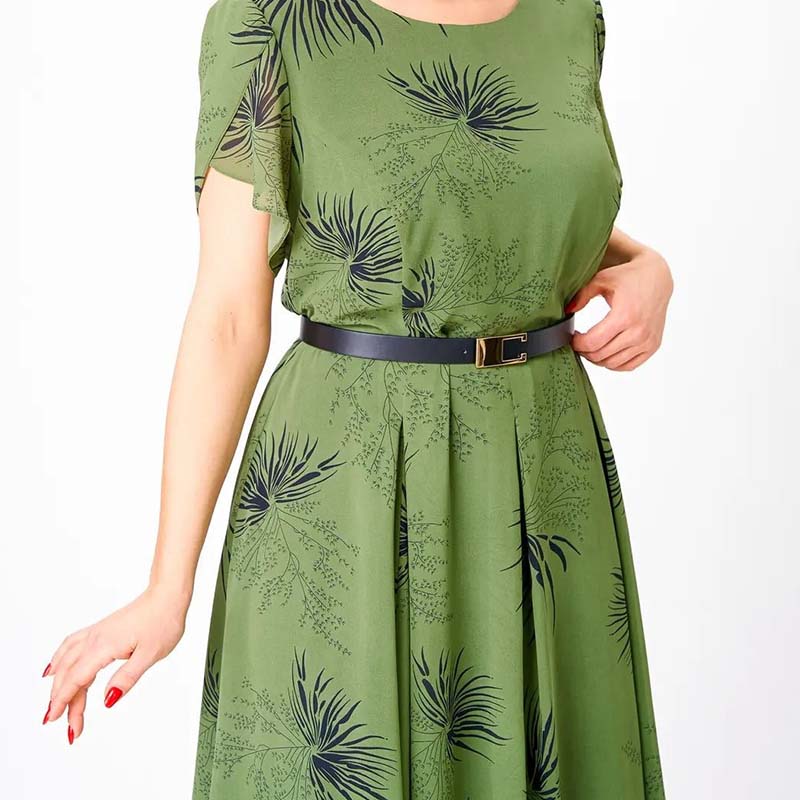 ✨ Women’s A-Line Midi Dress with Belt – Flattering Fit, Elegant & Comfortable for Any Occasion 👗💖