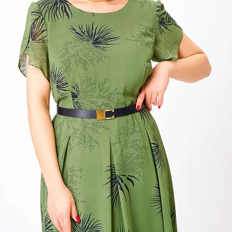 ✨ Women’s A-Line Midi Dress with Belt – Flattering Fit, Elegant & Comfortable for Any Occasion 👗💖