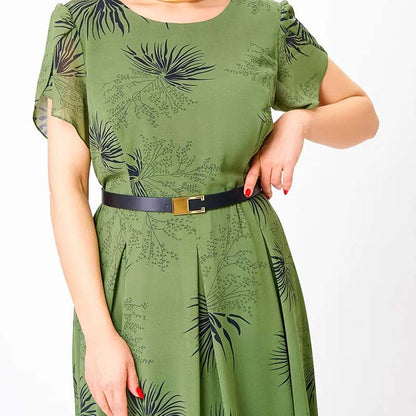 ✨ Women’s A-Line Midi Dress with Belt – Flattering Fit, Elegant & Comfortable for Any Occasion 👗💖