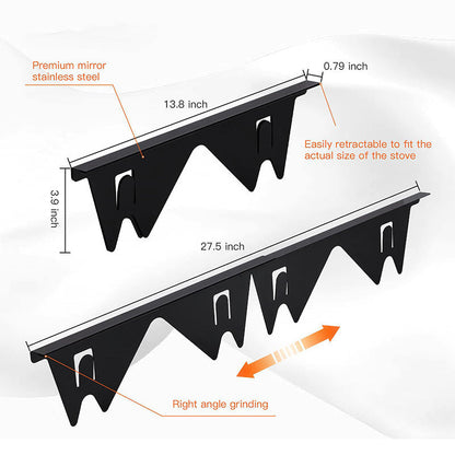 🔪 49% OFF! 🍳 Stainless Steel Adjustable Retractable Stove Gap Covers 🧹