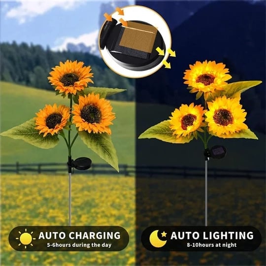 🌻 Realistic & Weatherproof | 2026 Hot Sale Solar Sunflower | IP65 Outdoor Decor ✨【50% OFF】