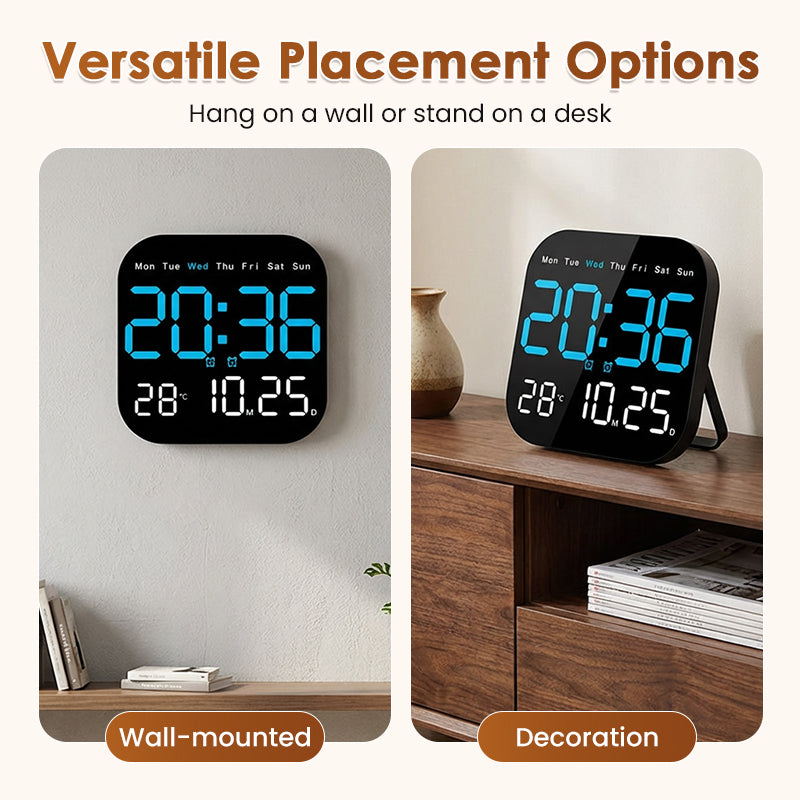 🥳2026 HOT SALE🥳💞50K+ SOLD!💥🕰️🛏️ 50% OFF! Home & Office Digital Clock – Gentle wake-up, no startling alarms! Adjustable brightness, quiet at night. Shows temperature too. A reliable companion for your daily routine. 🌙✨
