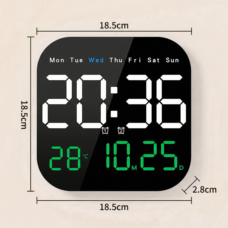 🥳2026 HOT SALE🥳💞50K+ SOLD!💥🕰️🛏️ 50% OFF! Home & Office Digital Clock – Gentle wake-up, no startling alarms! Adjustable brightness, quiet at night. Shows temperature too. A reliable companion for your daily routine. 🌙✨
