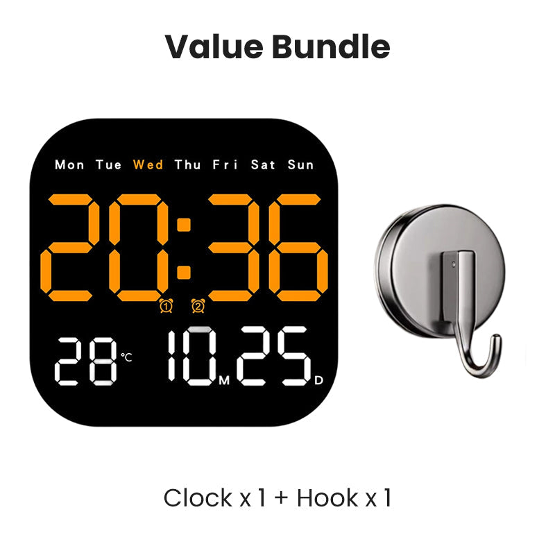 🥳2026 HOT SALE🥳💞50K+ SOLD!💥🕰️🛏️ 50% OFF! Home & Office Digital Clock – Gentle wake-up, no startling alarms! Adjustable brightness, quiet at night. Shows temperature too. A reliable companion for your daily routine. 🌙✨