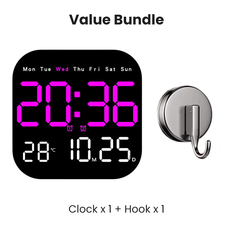 🥳2026 HOT SALE🥳💞50K+ SOLD!💥🕰️🛏️ 50% OFF! Home & Office Digital Clock – Gentle wake-up, no startling alarms! Adjustable brightness, quiet at night. Shows temperature too. A reliable companion for your daily routine. 🌙✨