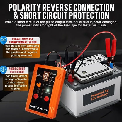 💎 60% OFF! 💎 Professional 4-Mode Fuel Injector Tester & Cleaner Tool – Precise Diagnostics, 12V Convenience & Clear LED Display for On-the-Go Mechanics 🛠️🚗