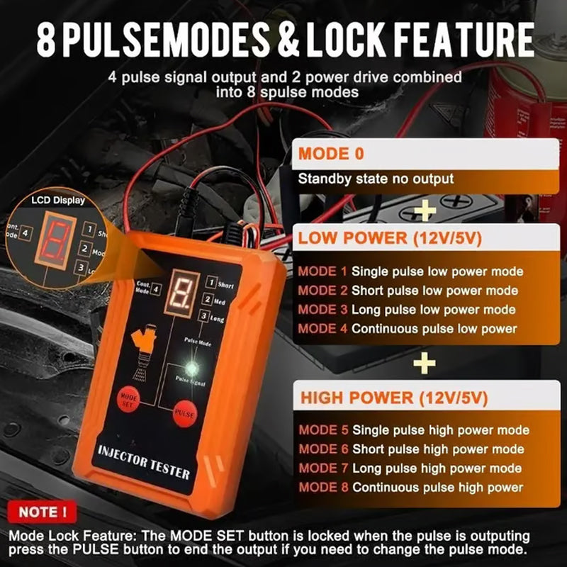 💎 60% OFF! 💎 Professional 4-Mode Fuel Injector Tester & Cleaner Tool – Precise Diagnostics, 12V Convenience & Clear LED Display for On-the-Go Mechanics 🛠️🚗