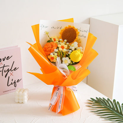 🌷 50% OFF NOW! 💕 Handmade Delicate Crochet Flower Bouquet – Mother's Day Special – Lifelike Design, Durable & Perfect Gift for Mom 🎁