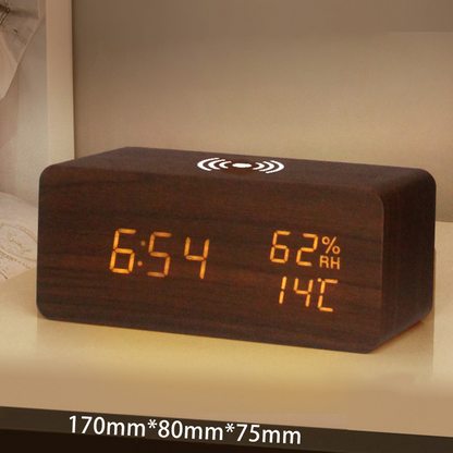 🔥Limited-time offer-LED Digital Alarm Clock with Wireless Charging Station