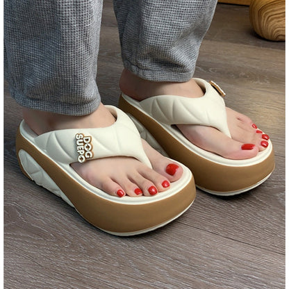 🌸 Women’s Summer Color-Block Soft Platform Flip Flops – Comfortable, Stylish & Perfect for Sunny Days ☀️👡