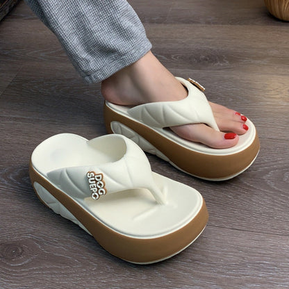 🌸 Women’s Summer Color-Block Soft Platform Flip Flops – Comfortable, Stylish & Perfect for Sunny Days ☀️👡