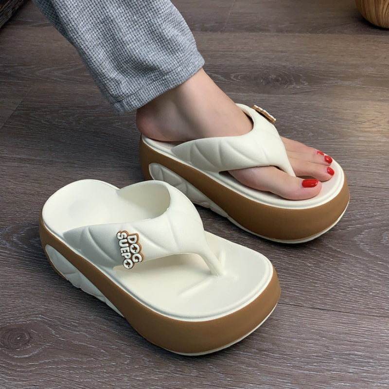 🌸 Women’s Summer Color-Block Soft Platform Flip Flops – Comfortable, Stylish & Perfect for Sunny Days ☀️👡