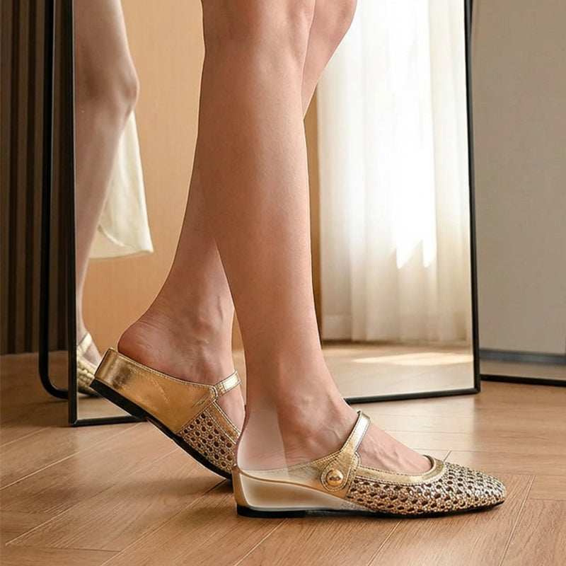 ⏳Time-Limited Special⏰Women's Woven Square-Toe Mary Jane Mules