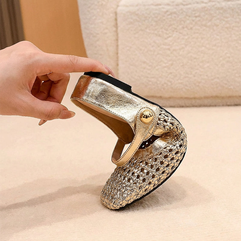 ⏳Time-Limited Special⏰Women's Woven Square-Toe Mary Jane Mules