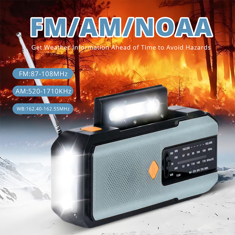📢📢50%  OFF !! ⏰Solar Hand-Crank Emergency Weather Radio
