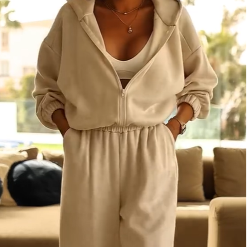💎 50% OFF!!! 💎 Women's Casual Hooded Jumpsuit – Soft Cotton, Wide-Leg & Slanted Pockets for Effortless Comfort 🌿🧥