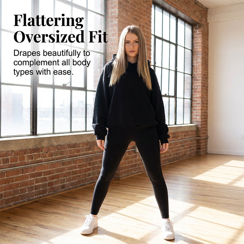 Women's Oversized Hoodie with Unique Mesh Back