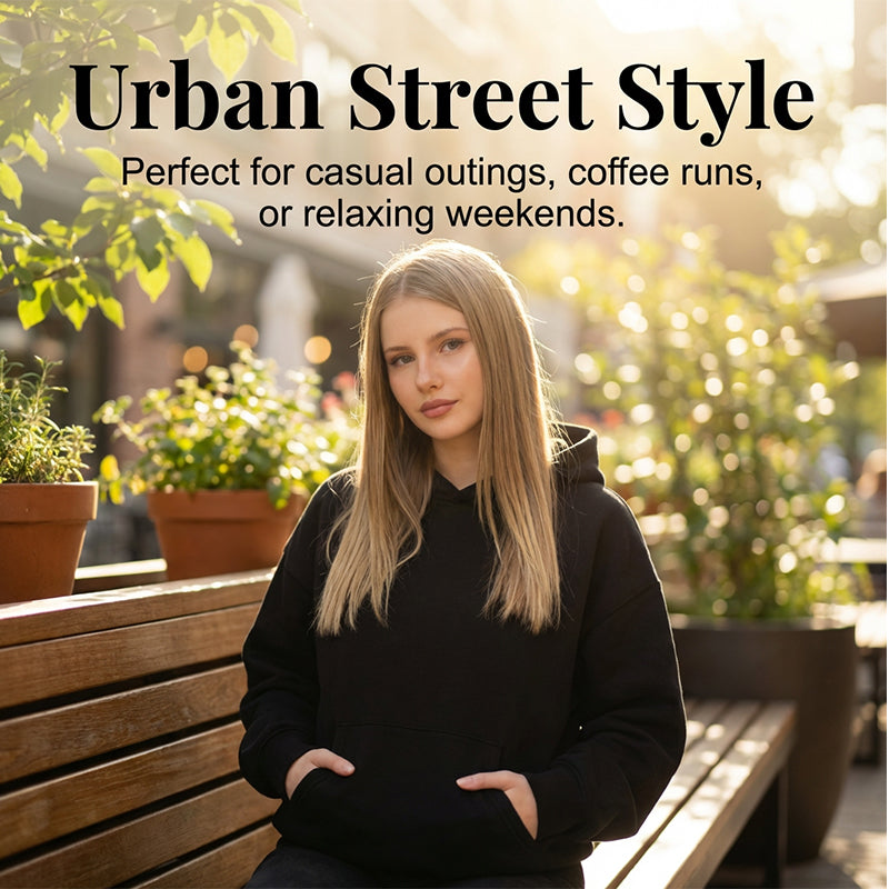 Women's Oversized Hoodie with Unique Mesh Back