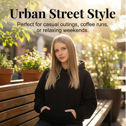 Women's Oversized Hoodie with Unique Mesh Back