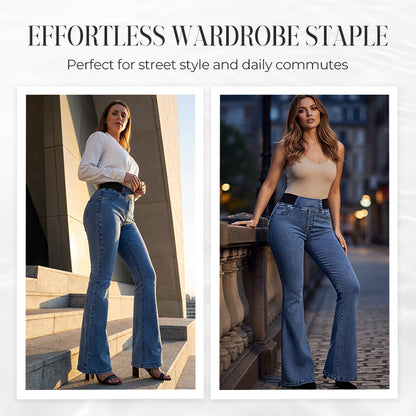 🥳2026 HOT SALE🥳💞50K+ SOLD!👵👖 50% OFF! High-Waist Stretch Flare Jeans – Gentle tummy control, comfy stretch. Flattering flare leg. Perfect for daily wear. 🌸✨